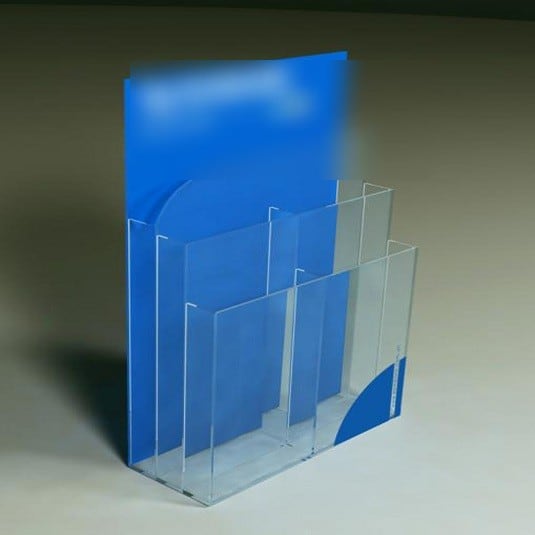 Kệ mica trong suốt ba ngăn bậc thang